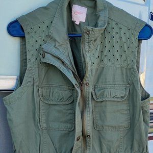 Olive green vest